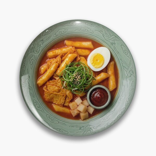 Item preview, ​Tteokbokki (Spicy Korean Rice Cakes) - Minimalist K-Food Hangeul Art Poster designed and sold by SOOstudio73.
