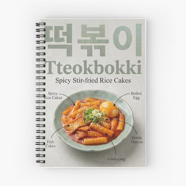 Item preview, ​Tteokbokki (Spicy Korean Rice Cakes) - Minimalist K-Food Hangeul Art Poster designed and sold by SOOstudio73.