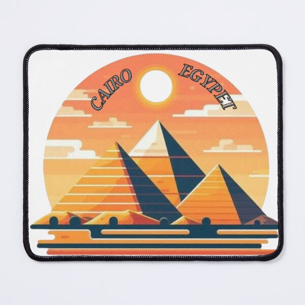Item preview, Retro Cairo Pyramids Sunset | Egypt Travel Design designed and sold by MZAgency.