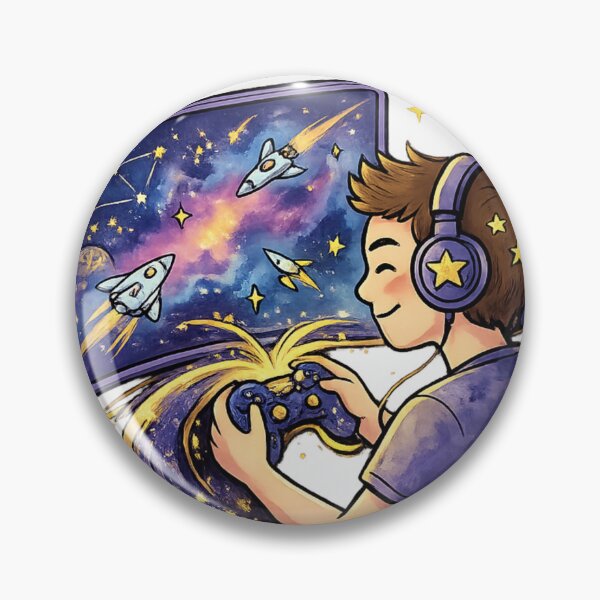 Item preview, Galaxy Gamer Gift | Cute Space Gaming Controller | Cosmic Video Game Art | Kawaii Sci Fi Gamer Decor | Gaming Lover Illustration designed and sold by Cosmic Doodle Co..