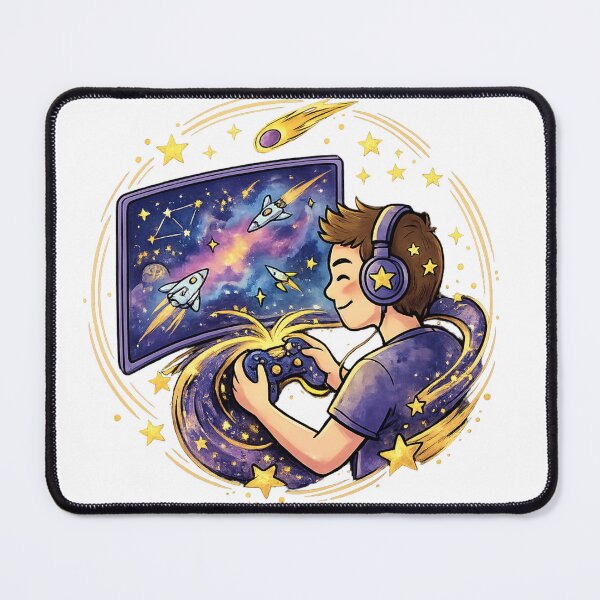 Item preview, Galaxy Gamer Gift | Cute Space Gaming Controller | Cosmic Video Game Art | Kawaii Sci Fi Gamer Decor | Gaming Lover Illustration designed and sold by Cosmic Doodle Co..