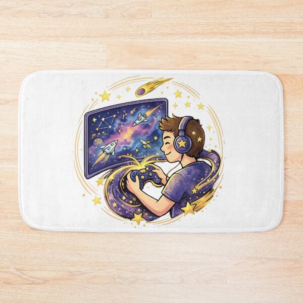 Item preview, Galaxy Gamer Gift | Cute Space Gaming Controller | Cosmic Video Game Art | Kawaii Sci Fi Gamer Decor | Gaming Lover Illustration designed and sold by Cosmic Doodle Co..