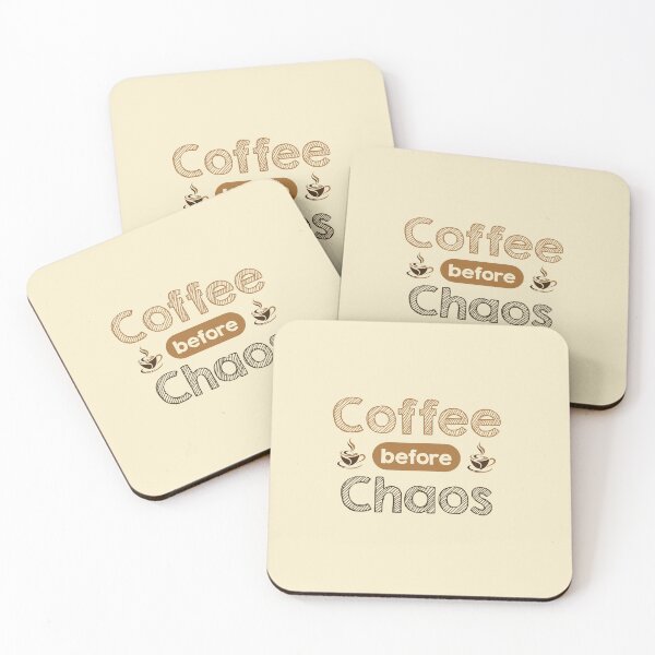 Item preview, Coffee before Chaos Tshirt Design designed and sold by CreativeFrndz.