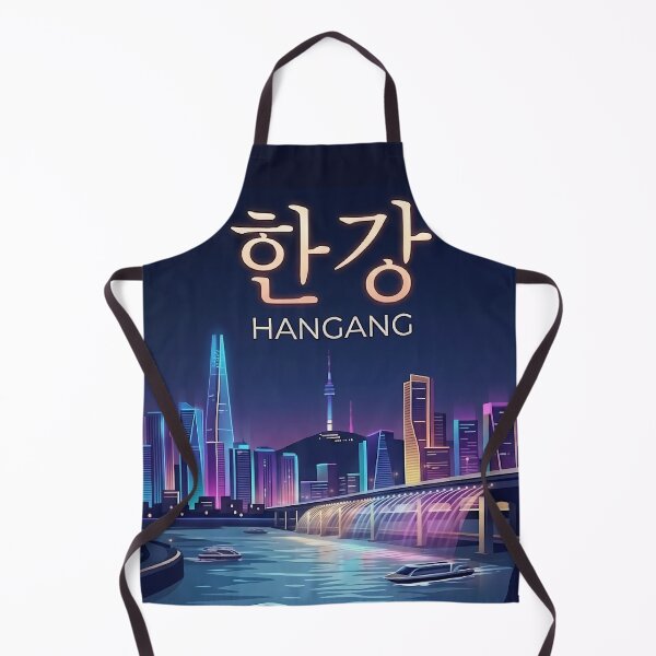 Item preview, ​Hangang River Seoul Night View - Minimalist Korean Cityscape Art Poster designed and sold by SOOstudio73.