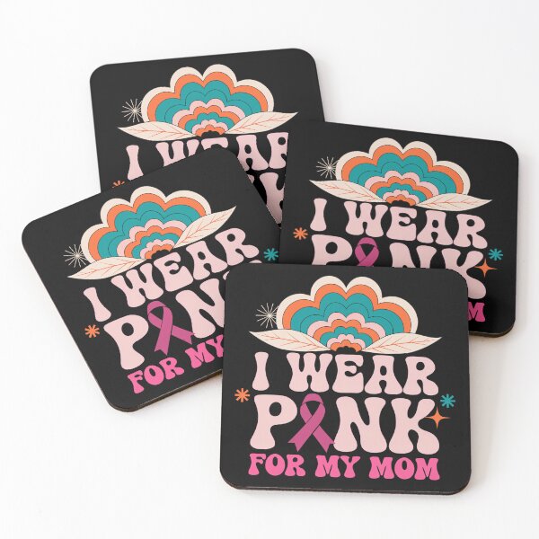Item preview, I Wear Pink For My Mom Retro Groovy Awareness designed and sold by DariaOltes.
