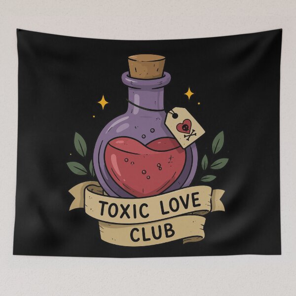 Item preview, Toxic Love Club Potion | Gothic Heart Bottle Aesthetic designed and sold by RidaSalArt.
