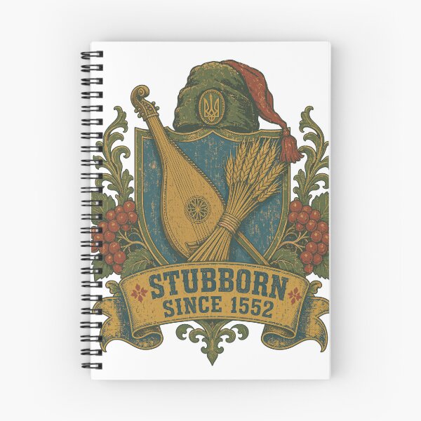 Item preview, Vintage Ukrainian Heraldry Kobza and Wheat Emblem designed and sold by ML-Media.