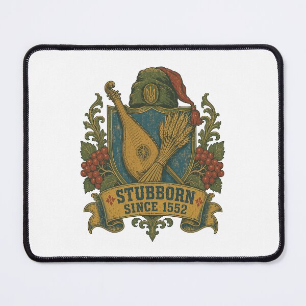 Item preview, Vintage Ukrainian Heraldry Kobza and Wheat Emblem designed and sold by ML-Media.