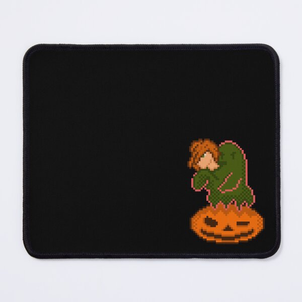 Item preview, Spooky Green Monster Hugging Friend on Pumpkin Pixel Art designed and sold by RetroRlx.