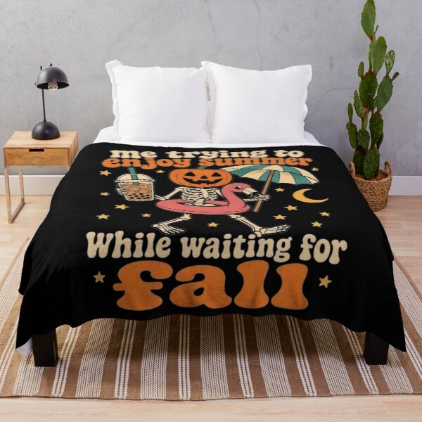 Item preview, Funny Fall Lover Waiting for Autumn Summer Pumpkin Skeleton designed and sold by clothesy7.
