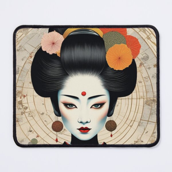 Item preview, Halloween geisha iwith a bowl, fantasy art Asian woman  designed and sold by Coolparrotgirl.