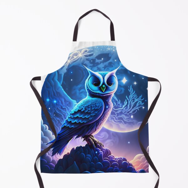 Item preview, Mystical Owl Under the Moon | Celestial Fantasy Night Sky Illustration Variantes designed and sold by TitiaDesign.