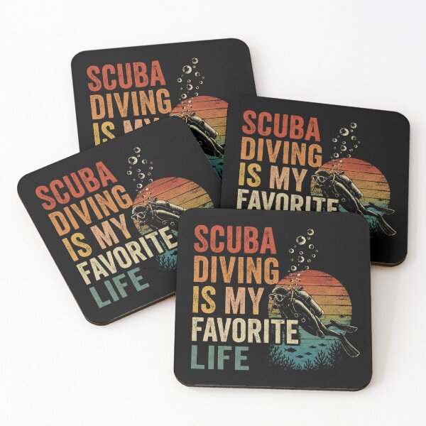 Item preview, Scuba Diving Is My Favorite Life Vintage Retro Sunset Diver Gift for Ocean Lovers and Deep Sea Explorers designed and sold by Doodle ⭐⭐⭐⭐⭐.