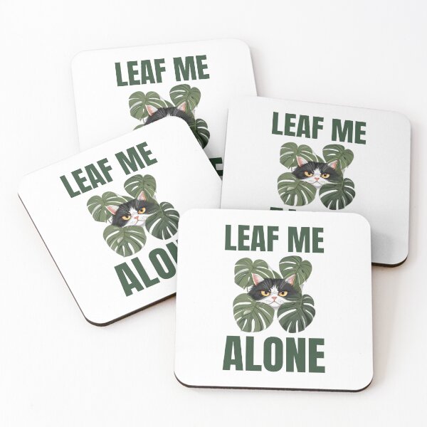 Item preview, Leaf Me Alone Moody Cat Monstera designed and sold by DreamDesignWear.