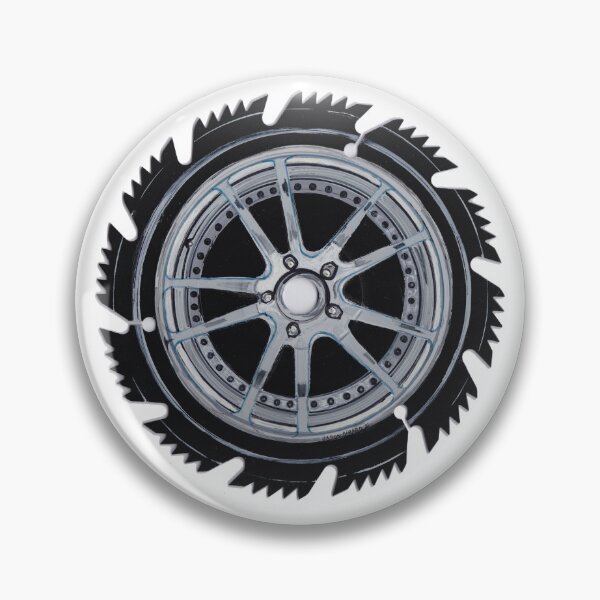 Item preview, Chrome Mag Wheel 5 Lug Custom Car Rim Gear Head Art designed and sold by Jason Girard.