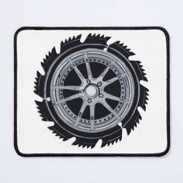 Item preview, Chrome Mag Wheel 5 Lug Custom Car Rim Gear Head Art designed and sold by Jason Girard.