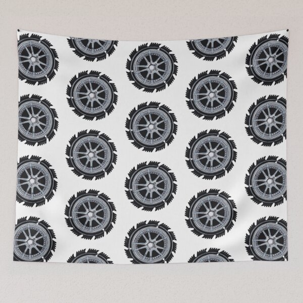 Item preview, Chrome Mag Wheel 5 Lug Custom Car Rim Gear Head Art designed and sold by Jason Girard.