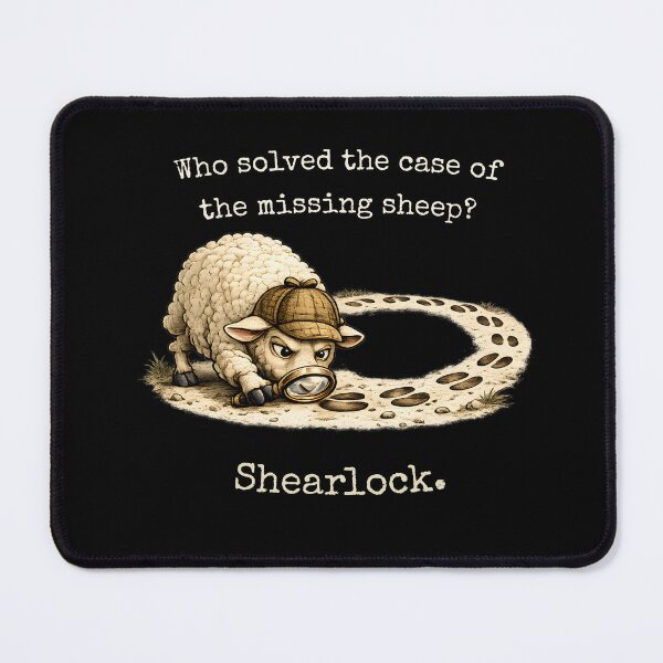 Item preview, Shearlock – Funny Sheep Detective Dad Joke designed and sold by PuniverseDesign.
