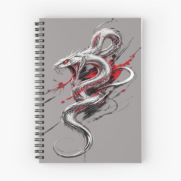 Item preview, Aggressive Snake - Metallic Viper with Red Eyes & Blood Splashes designed and sold by RAYBIL.