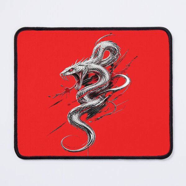 Item preview, Aggressive Snake - Metallic Viper with Red Eyes & Blood Splashes designed and sold by RAYBIL.