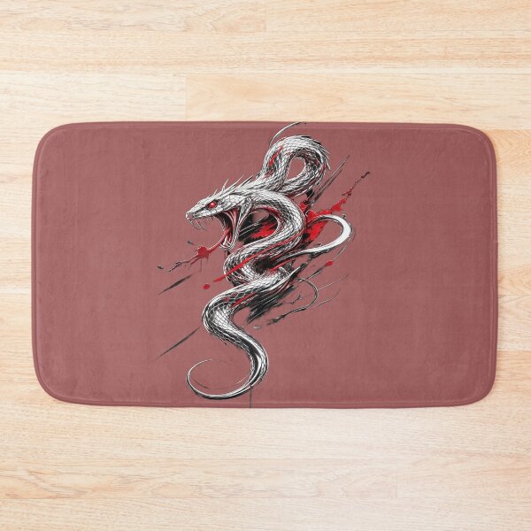 Item preview, Aggressive Snake - Metallic Viper with Red Eyes & Blood Splashes designed and sold by RAYBIL.