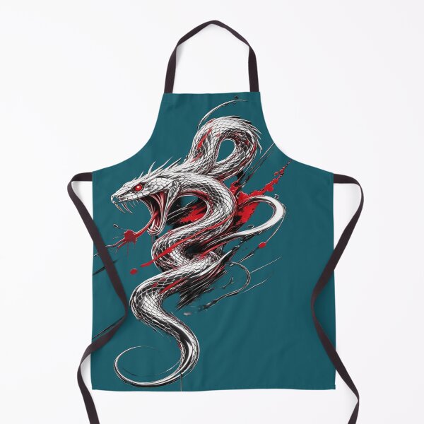 Item preview, Aggressive Snake - Metallic Viper with Red Eyes & Blood Splashes designed and sold by RAYBIL.