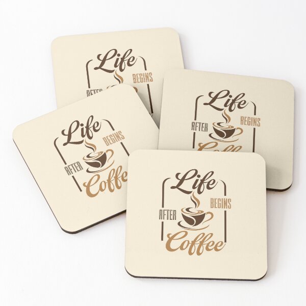 Item preview, Life Begins After Coffee Tshirt Design  designed and sold by CreativeFrndz.