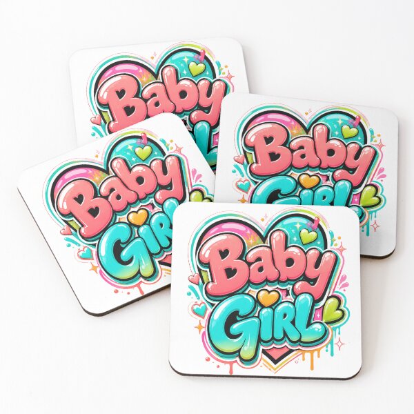 Item preview, Baby Girl with bubble gum colors designed and sold by Sendgoodvibes.