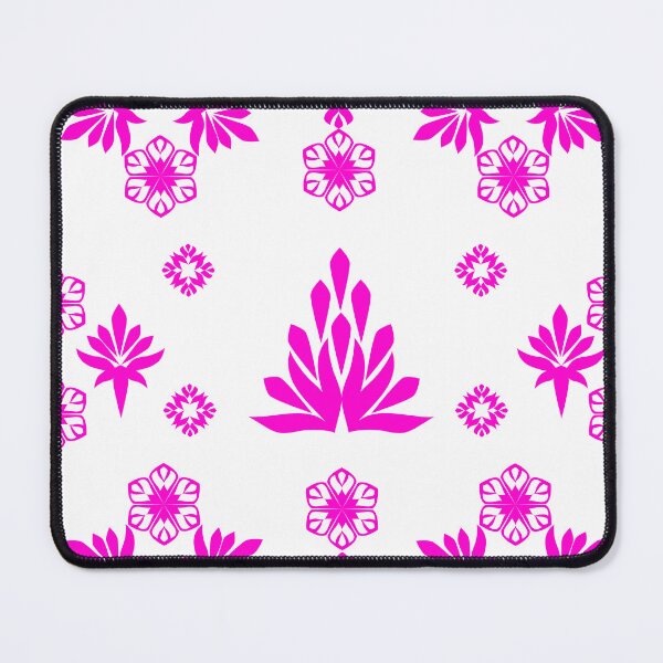 Item preview, Pink Folk Floral Frame with Decorative Botanical Ornaments and Geometric Flower Motifs designed and sold by Ei-Ei.