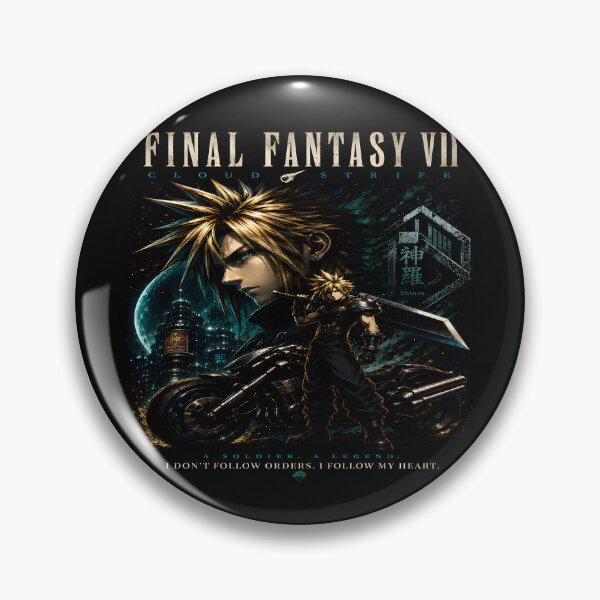 Item preview, Final Fantasy VII Cloud Strife - FF7 Epic Motorcycle- Buster Sword Warrior- Aesthetic Design designed and sold by Trinidesigns123.