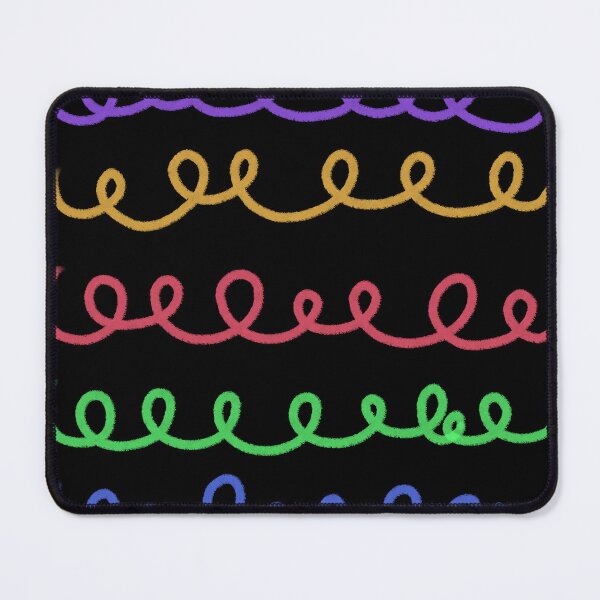 Item preview, Colorful Chalk Texture Curly Swirl Lines designed and sold by ubborn.