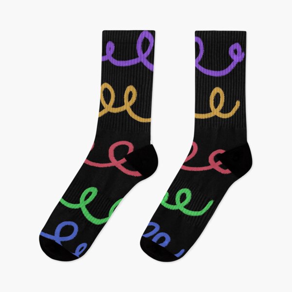 Item preview, Colorful Chalk Texture Curly Swirl Lines designed and sold by ubborn.