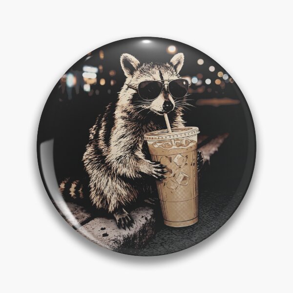 Item preview, Trash Panda Sipping Cold Brew designed and sold by Darkifun.