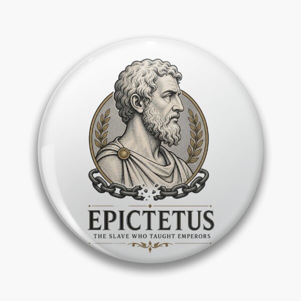Item preview, Epictetus Stoic Philosopher Portrait Vintage Engraving Stoicism Wisdom Quote Art designed and sold by The Junto Shop.
