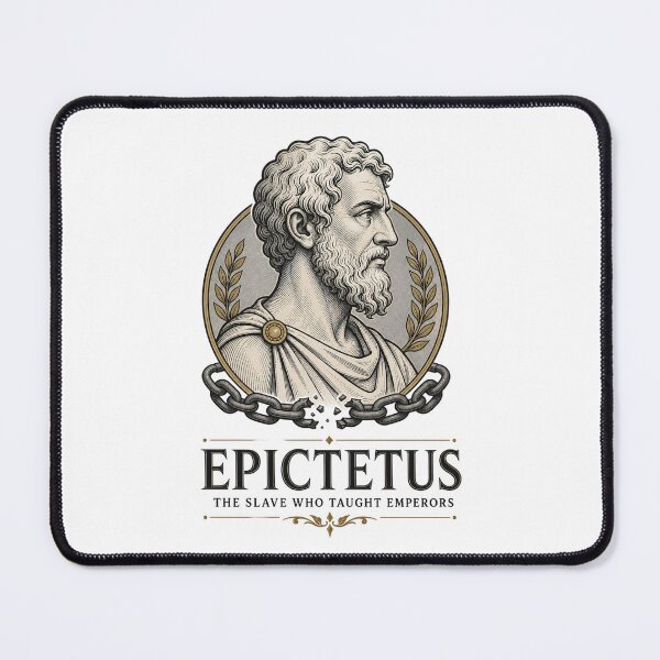 Item preview, Epictetus Stoic Philosopher Portrait Vintage Engraving Stoicism Wisdom Quote Art designed and sold by The Junto Shop.