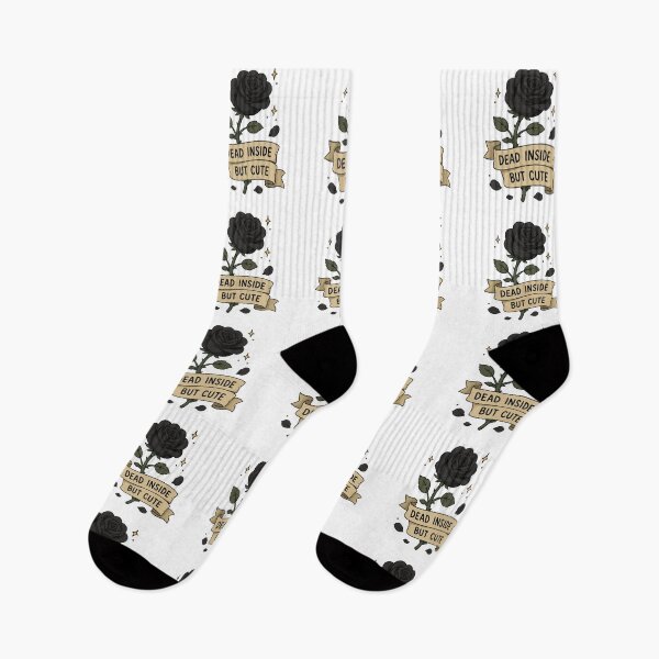 Item preview, Dead Inside But Cute Black Rose | Gothic Humor Aesthetic designed and sold by RidaSalArt.
