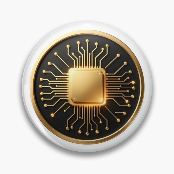 Item preview, Golden Circuit | Luxury Technology Symbol | Futuristic Microchip Emblem designed and sold by simaso.