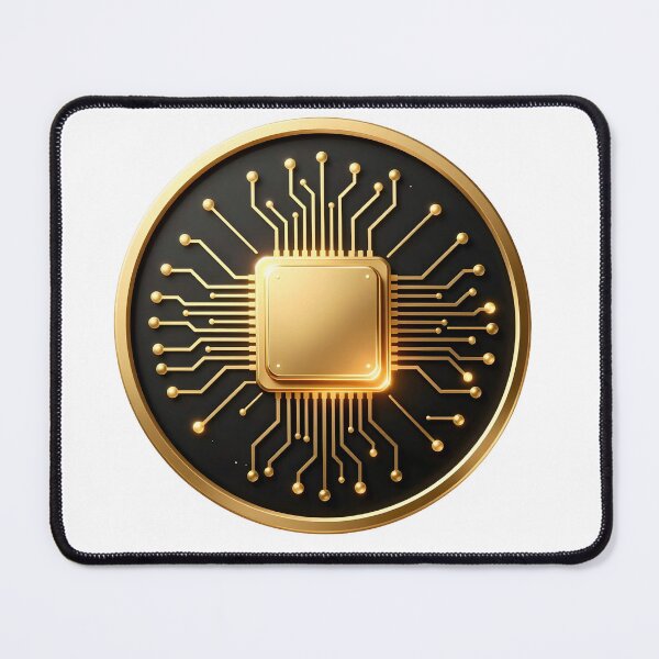 Item preview, Golden Circuit | Luxury Technology Symbol | Futuristic Microchip Emblem designed and sold by simaso.