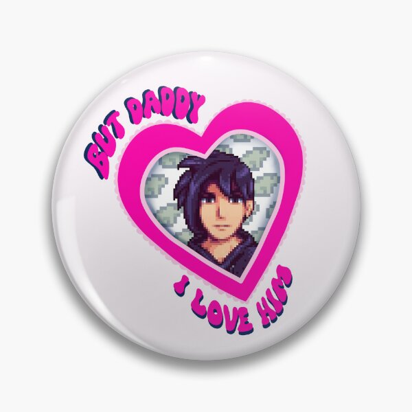 Item preview, Stardew Valley Sebastian But Daddy I Love Him Heart designed and sold by letizzart designs.