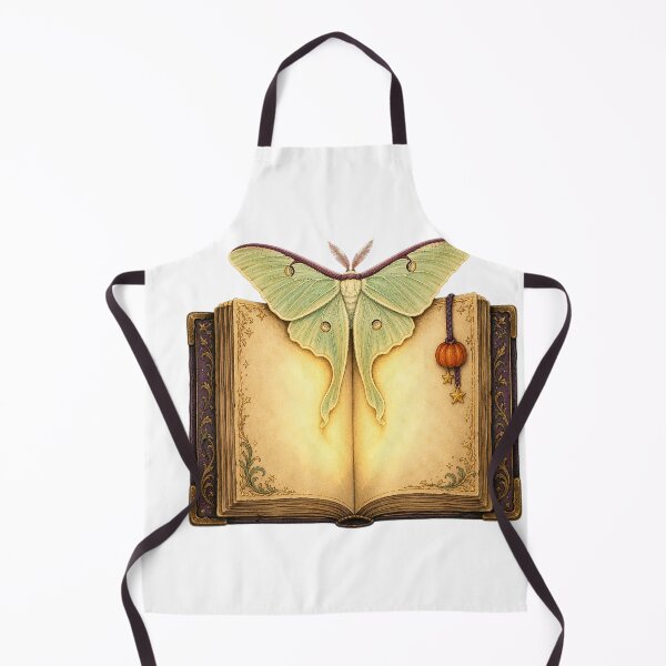 Item preview, Luna Moth Resting on a Glowing Storybook designed and sold by Whimsy Paw Studio | Cute Animal Art.