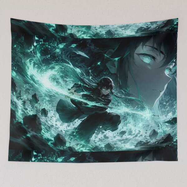 Item preview, Mystic Mist Swordsman | Ethereal Anime Fantasy Digital Art designed and sold by Dyan4.