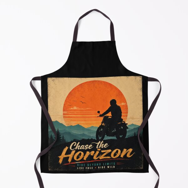 Item preview, Chase the Horizon Motorcycle Vintage Sunset T-Shirt | Retro Adventure Rider Graphic designed and sold by ZafTeez.