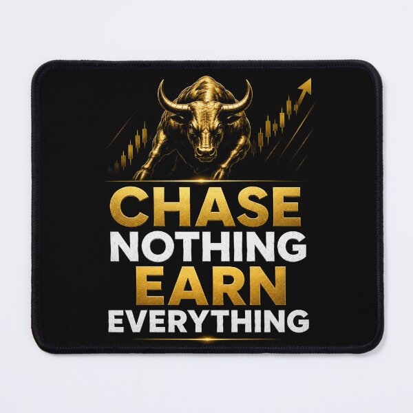 Item preview, Chase Nothing Earn Everything Trading Motivation Quote designed and sold by PipForgeStudio .
