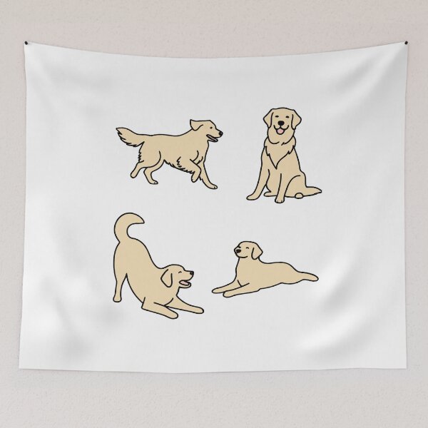Item preview, ​Simple Graphic Golden Retriever Sticker Sheet  designed and sold by SatyaYug.
