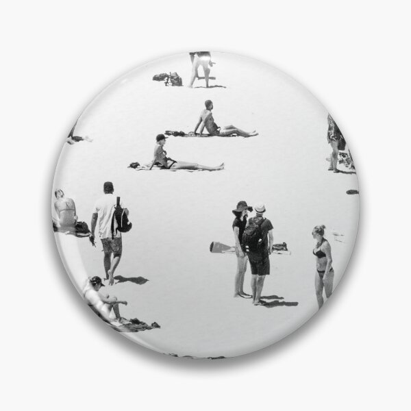 Item preview, A day at the beach panorama beach summer house black and white photographic art print  designed and sold by Astrid Arkhangelsky.