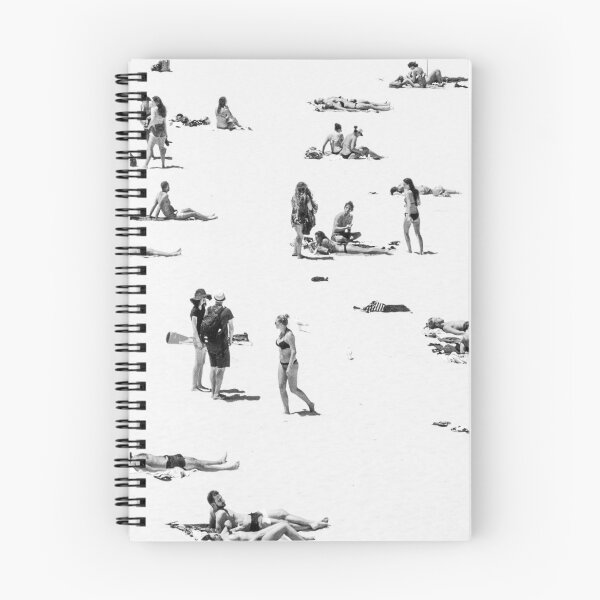 Item preview, A day at the beach panorama beach summer house black and white photographic art print  designed and sold by Astrid Arkhangelsky.