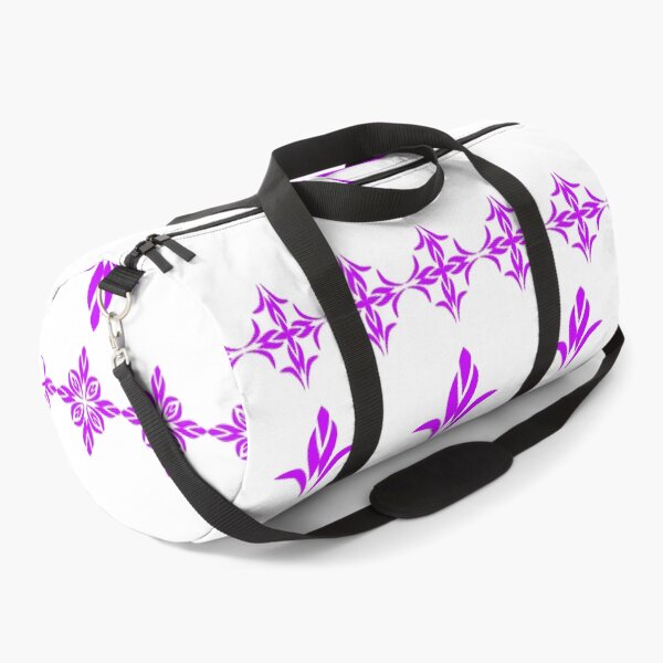 Item preview, Purple Pink Folk Floral Pattern with Symmetrical Botanical Ornaments and Decorative Border designed and sold by Ei-Ei.