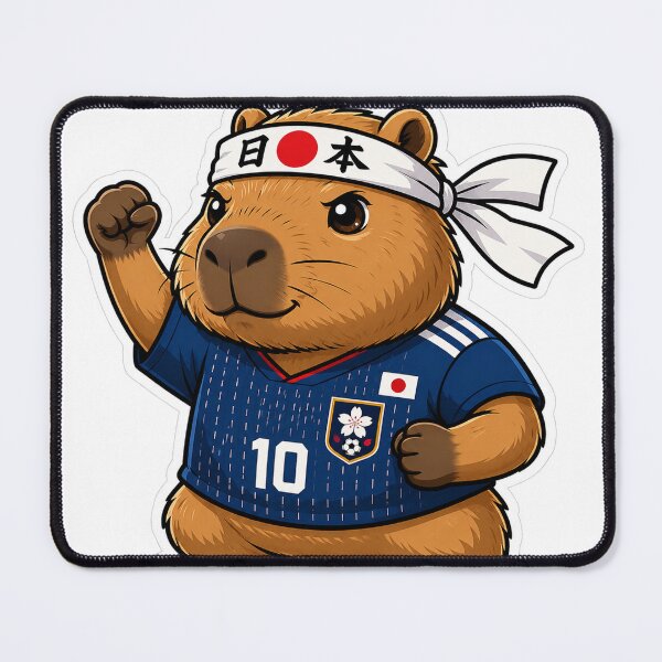 Item preview, Japan Capybara World Cup Soccer Fan designed and sold by denybz.