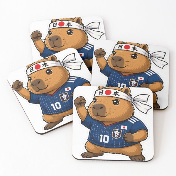 Item preview, Japan Capybara World Cup Soccer Fan designed and sold by denybz.