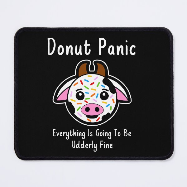 Item preview, Funny Donut And Cow Pun designed and sold by Sartoris Art.